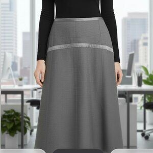 Vintage City DKNY dark gray knee length A- line circle skirt